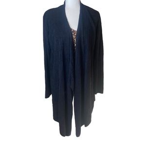 Barefoot Dreams Black Bamboo Chic Lite Cardigan Cozy Sweater Size L/XL